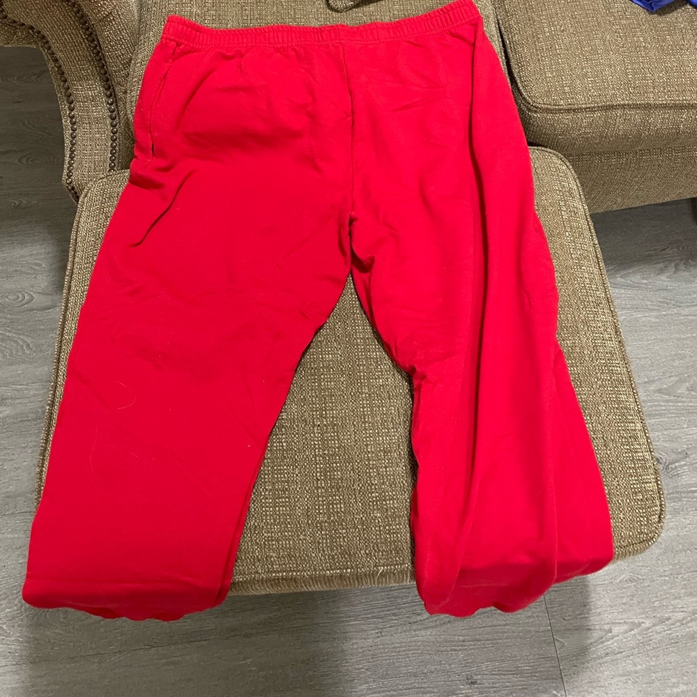 Red loose fit sweatpants XXL